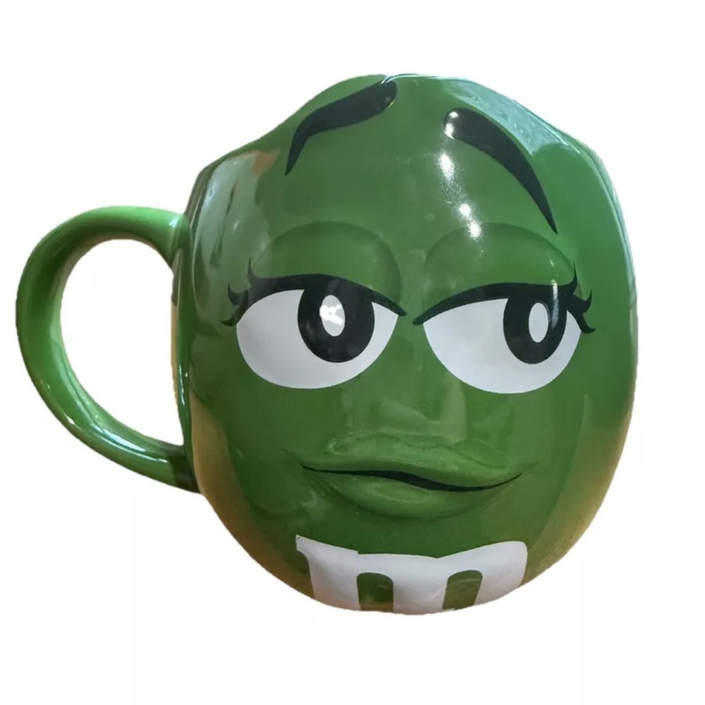 Vintage M &M’s Candy Green Character Face Oversized Ceramic Soup or Coff… - Picture 11 of 11